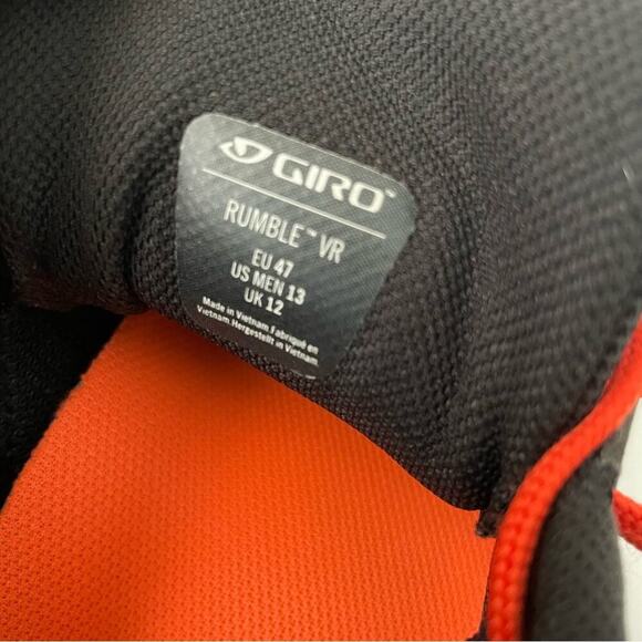 Giro Rumble VR men’s cycling shoes black and orange size 13 - Picture 8 of 9